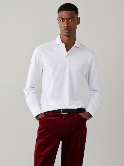 Hackett London Long Sleeve Cotton Shirt, White