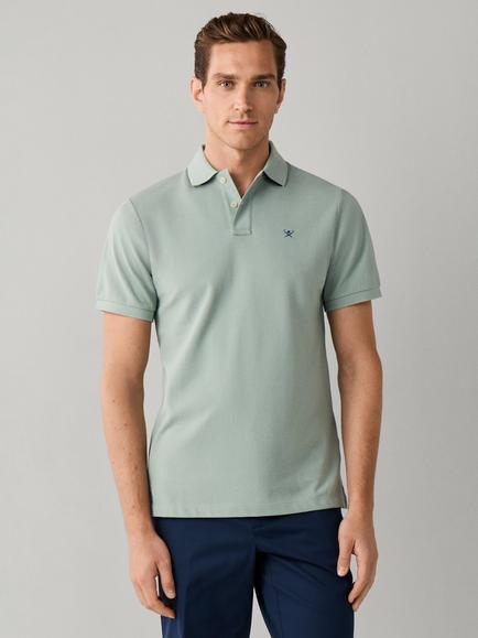 Hackett London Slim Fit Cotton Piqué Polo Shirt, Spring Green, Spring Green