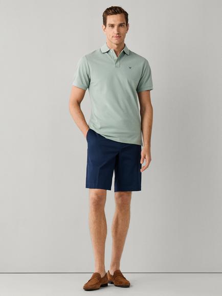 Hackett London Slim Fit Cotton Piqué Polo Shirt, Spring Green - view 2, Spring Green