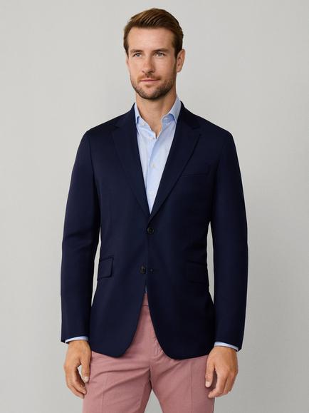 Hackett London 130s Wool Hopsack Blazer, Navy, Navy