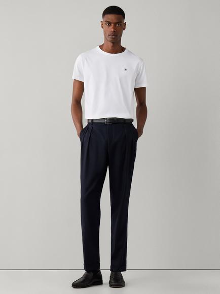 Hackett London Crew Neck Logo Cotton T-Shirt - view 2, White