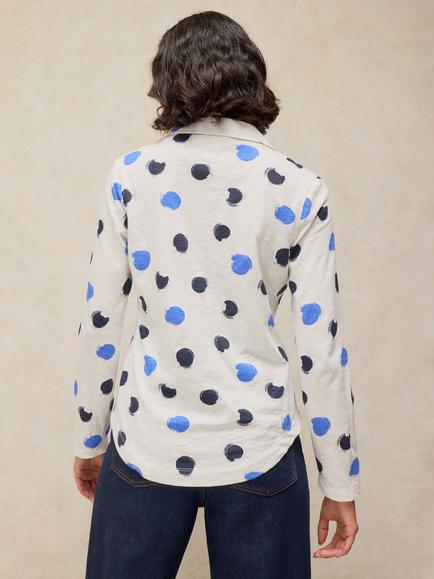 White Stuff Annie Pure Cotton Polka Dot Shirt - view 2, Ivory