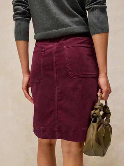 White Stuff Tia Corduroy Skirt, Dk Plum - view 2, Dk Plum