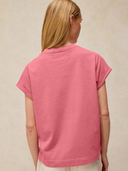 White Stuff Gina Cotton Pocket T-Shirt, Brt Pink - view 2, Brt Pink