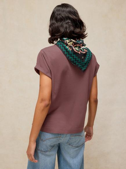 White Stuff Gina Cotton Pocket T-Shirt, Dk Brown - view 2, Dk Brown