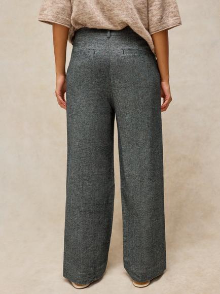 White Stuff Belle Tailored Wide Leg Trousers, Grey Mlt - view 2, Grey Mlt