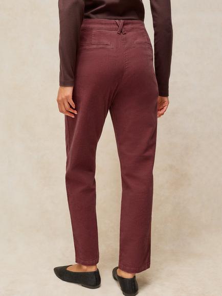 White Stuff Twister Corduroy Straight Leg Trousers, Mid Pink - view 2, Mid Pink