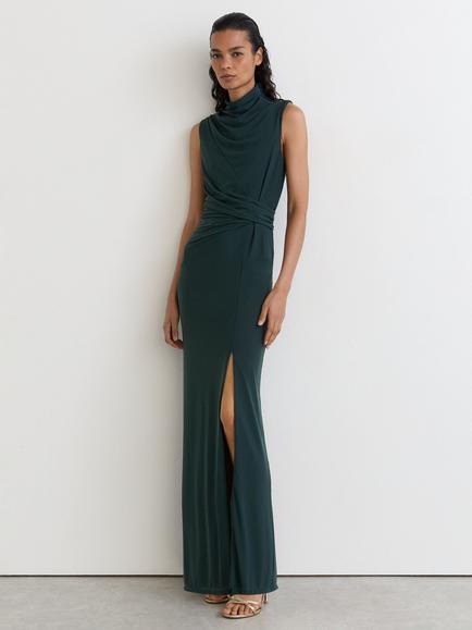 Reiss Dylan Sleeveless Maxi Dress, Teal Green, Teal Green