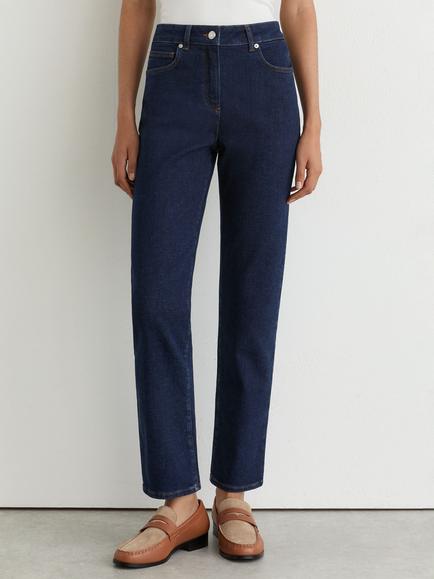 Reiss Isabel Mid Rise Slim Leg Ankle Jeans, Dark Blue, Dark Blue