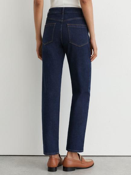 Reiss Isabel Mid Rise Slim Leg Ankle Jeans, Dark Blue - view 2, Dark Blue