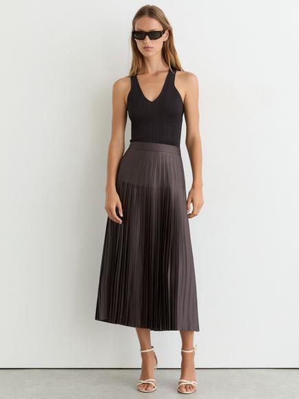 Reiss Savannah Pleated Skirt, Mauve, Mauve
