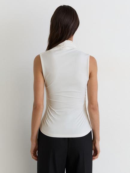 Reiss Harri Square Neack Sleeveless Top, White - view 2, White