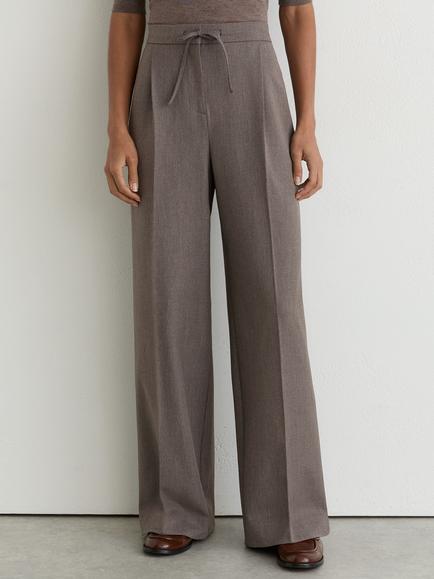 Reiss Elowen Wide Leg Trousers, Neutral, Neutral