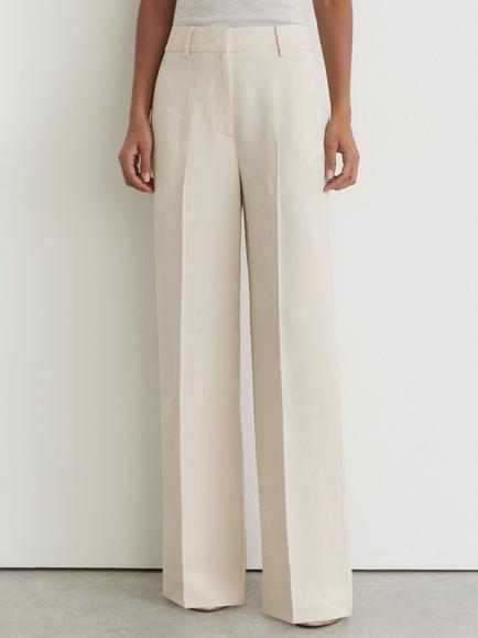 Reiss Ottie Tailored Trousers, White, White