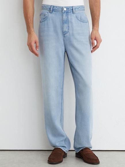 Reiss Sloane Straight Jeans, Light Wash Blue, Light Wash Blue