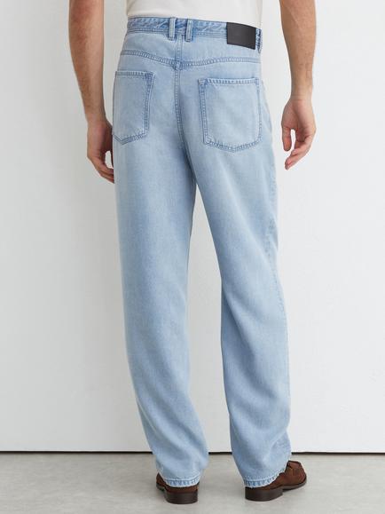Reiss Sloane Straight Jeans, Light Wash Blue - view 2, Light Wash Blue