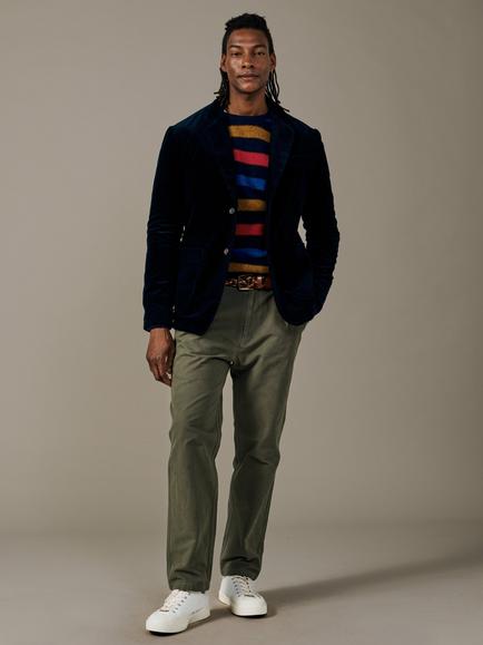 Aubin Welton Washed Blazer, Navy