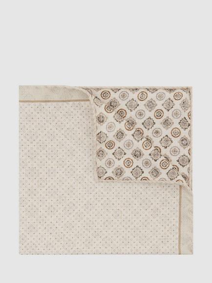 Reiss Cicero Silk Pocket Square, Ecru, Ecru