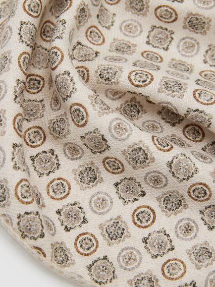 Reiss Cicero Silk Pocket Square, Ecru - view 2, Ecru