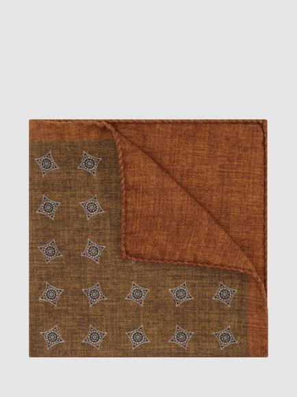 Reiss Corrado Silk Pocket Square, Burnt Orange, Burnt Orange