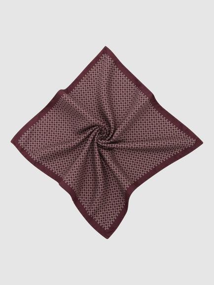 Reiss Gennaro Silk Pocket Square - view 2, Burgundy