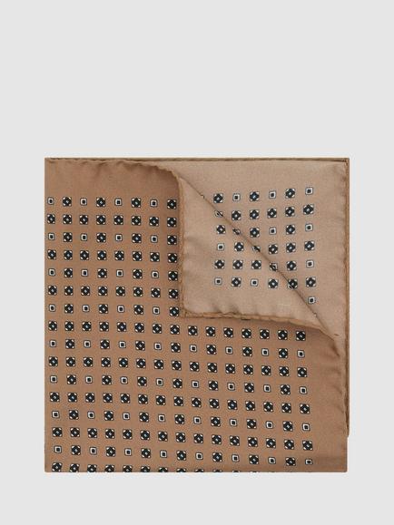 Reiss Sisto Silk Pocket Square, Golden Yellow, Golden Yellow