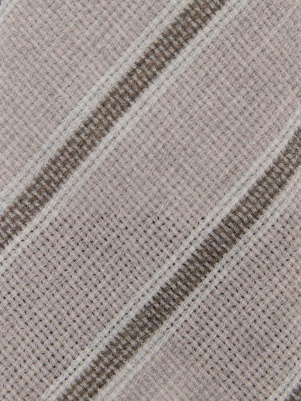 Reiss Cucire Striped Wool Tie, Soft Grey - view 2, Soft Grey