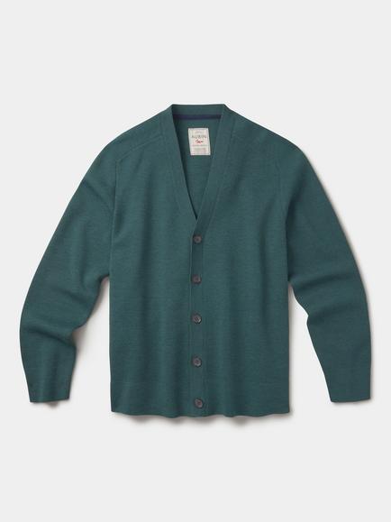 Aubin Simpson Merino Wool Cardigan, Dark Green