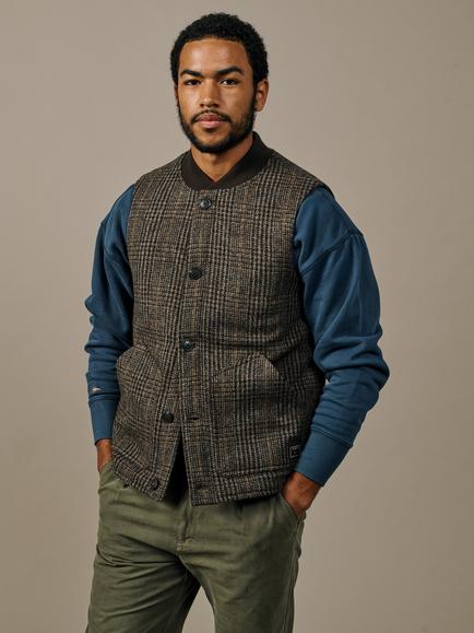 Aubin Humby Wool Gilet, Multi - view 2, Multi