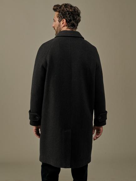 Aubin Dawes Wool Rich Herringbone Overcoat, Brown - view 2, Brown