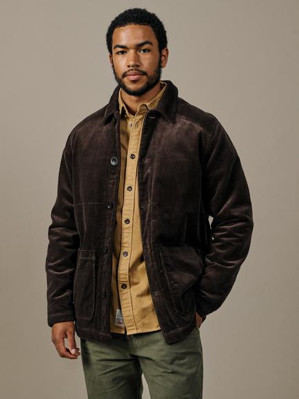 Aubin Cotton Tothby Corduroy Car Coat, Dark Chocolate