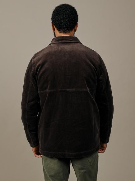 Aubin Cotton Tothby Corduroy Car Coat - view 2, Dark Chocolate
