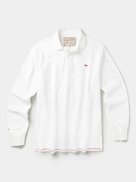 Aubin Irnham Cotton Rugby Shirt, Vintage White, Vintage White