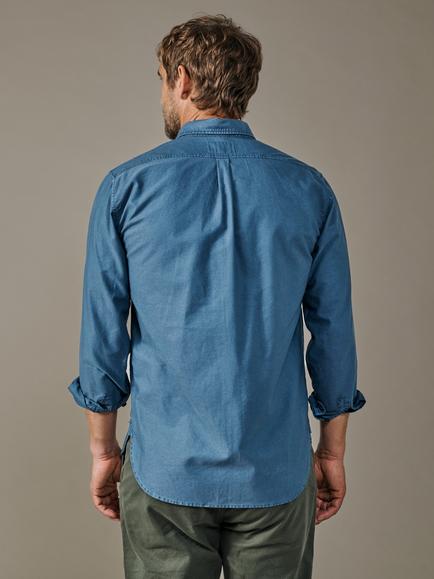 Aubin Aldridge Cotton Garment Dyed Shirt - view 2, Workwear Blue