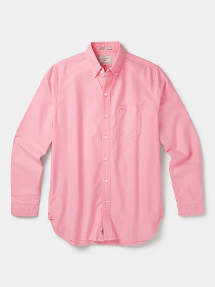 Aubin Aldridge Cotton Garment Dyed Shirt, Peony Pink