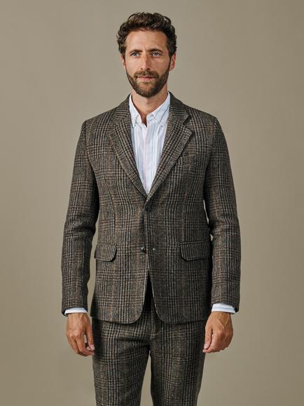 Aubin Marlborough Wool Suit Blazer, Brown, Brown