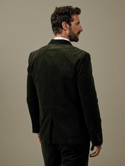Aubin Marlborough Stretch Cotton Suit Blazer - view 2, Dark Green