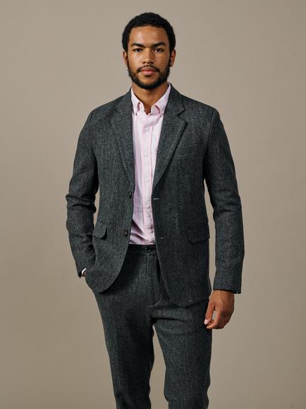Aubin Marlborough Wool Suit Blazer, Grey, Grey