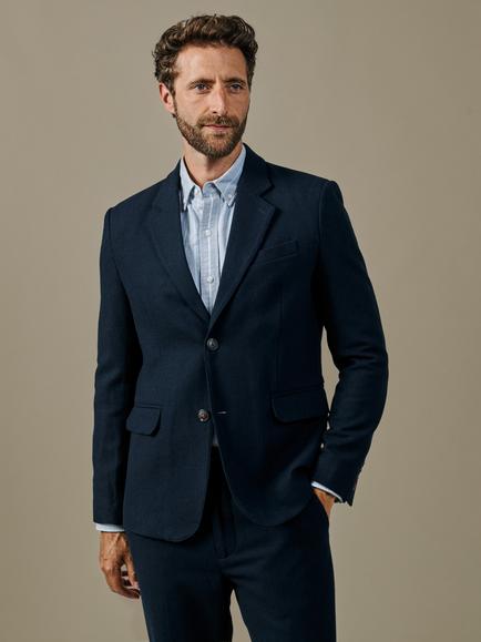 Aubin Marlborough Wool Suit Blazer, Navy, Navy