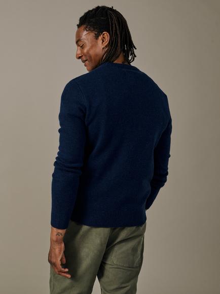 Aubin Phillips Wool Rich Crew Neck Jumper - view 2, Navy