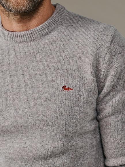 Aubin Phillips Wool Rich Jumper, Stone - view 2, Stone