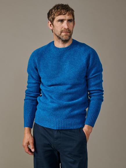 Aubin Prestwick Pure Wool Jumper, Cobalt