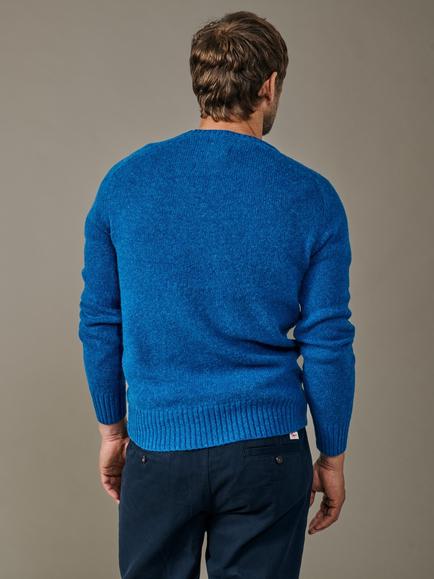 Aubin Prestwick Pure Wool Jumper - view 2, Cobalt