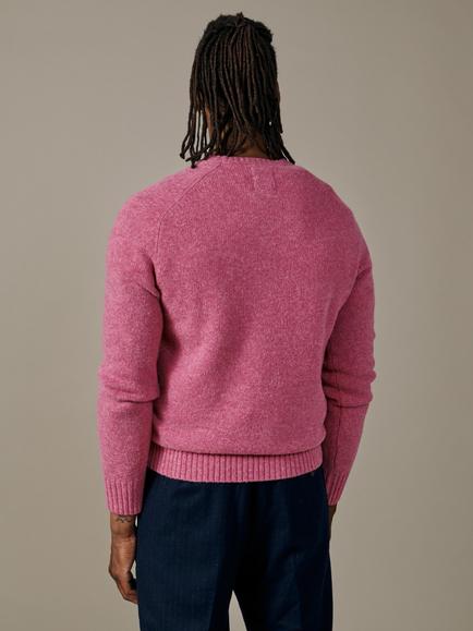 Aubin Prestwick Wool Crew Neck Jumper - view 2, Pink
