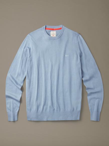 Aubin Raven Cotton Jumper, Washed Indigo, Washed Indigo