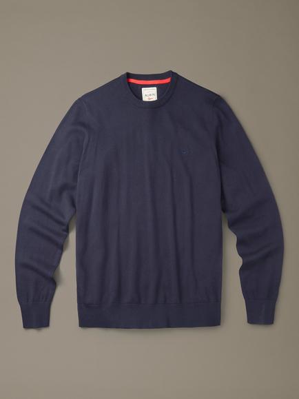 Aubin Raven Cotton Jumper, Navy, Navy