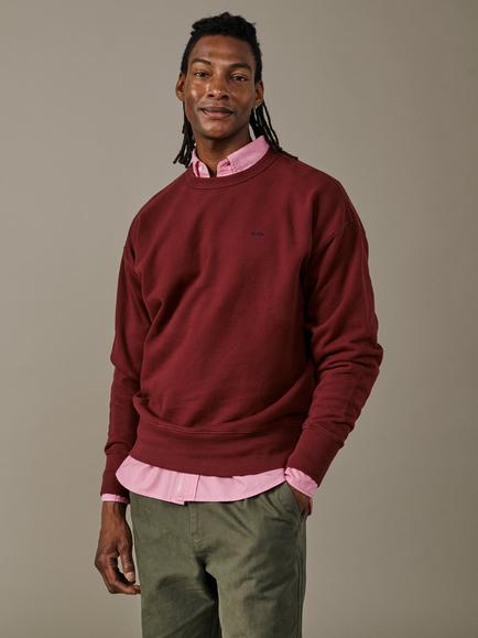 Aubin Brandon Cotton Sweatshirt, Oxblood