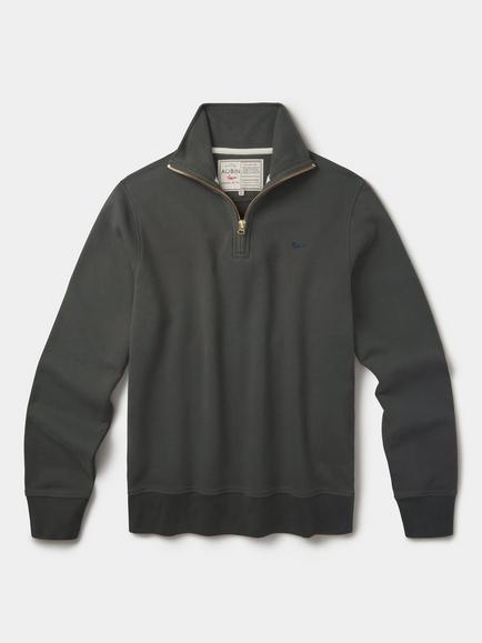 Aubin Harris Zip Neck Jumper, Khaki