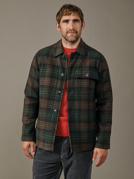 Aubin Nettleham Wool Blend Check Jacket, Green