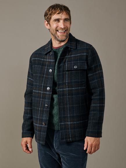 Aubin Nettleham Wool Blend Check Jacket, Grey